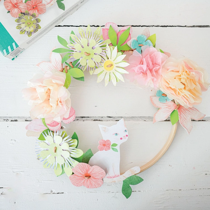 Do It Yourself Kit - Dalia - 18 cm bamboo ring 59 pre-punched designs