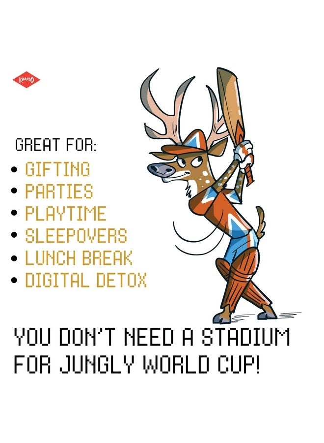 Jungly Wild Cricket: Wildlife-Themed - Card Game