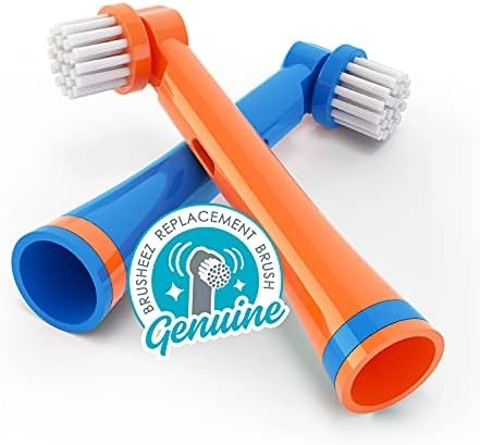 Brusheez Electronic Toothbrush Replacement Brush Heads - 2 Pack Buddy The Bear