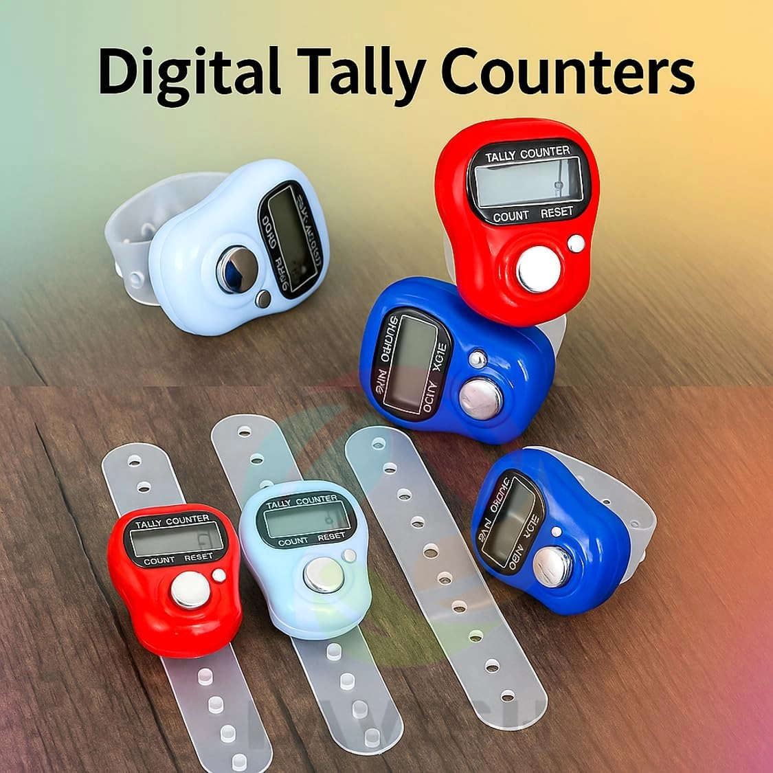 Digital Tasbeeh Finger Counter - 5-Digit LED 4 Pack
