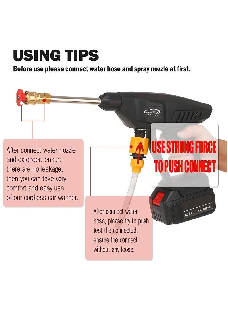 Portable Cordless Pressure Washer - 24V 5600mAh 380 PSI