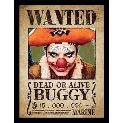 ABYstyle One Piece Live Action Buggy Wanted Poster