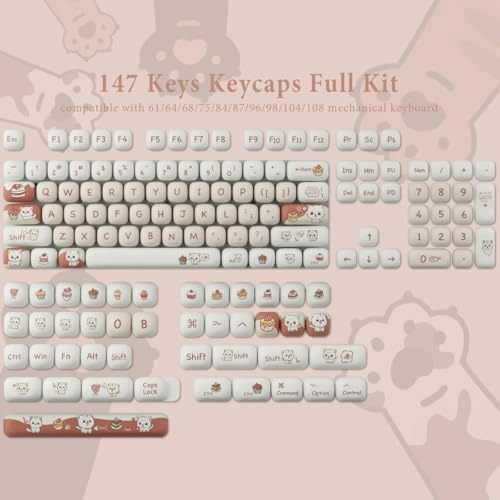 Pink Dessert Cat Keycaps - 1.0 Count