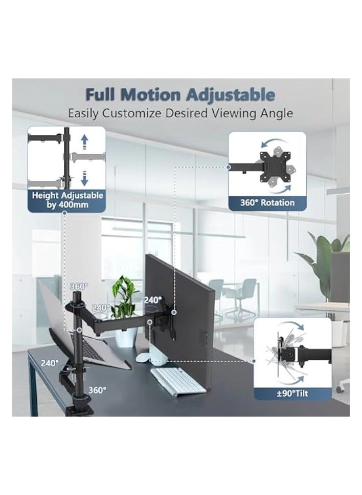 Dual Monitor Stand - 32 Inch 75mm x 75mm or 100mm x 100mm