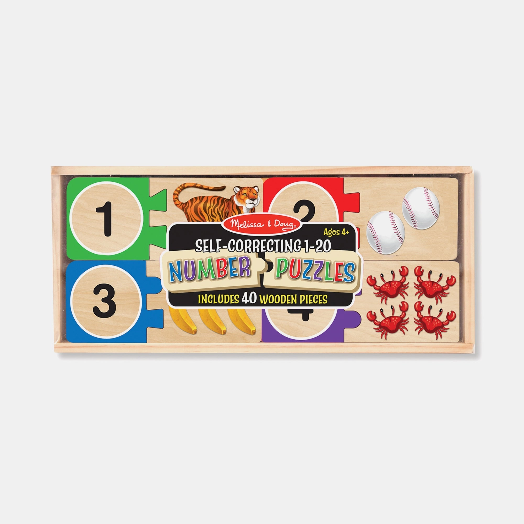 Melissa & Doug Number Wooden Puzzle (B015618) - 40 pcs