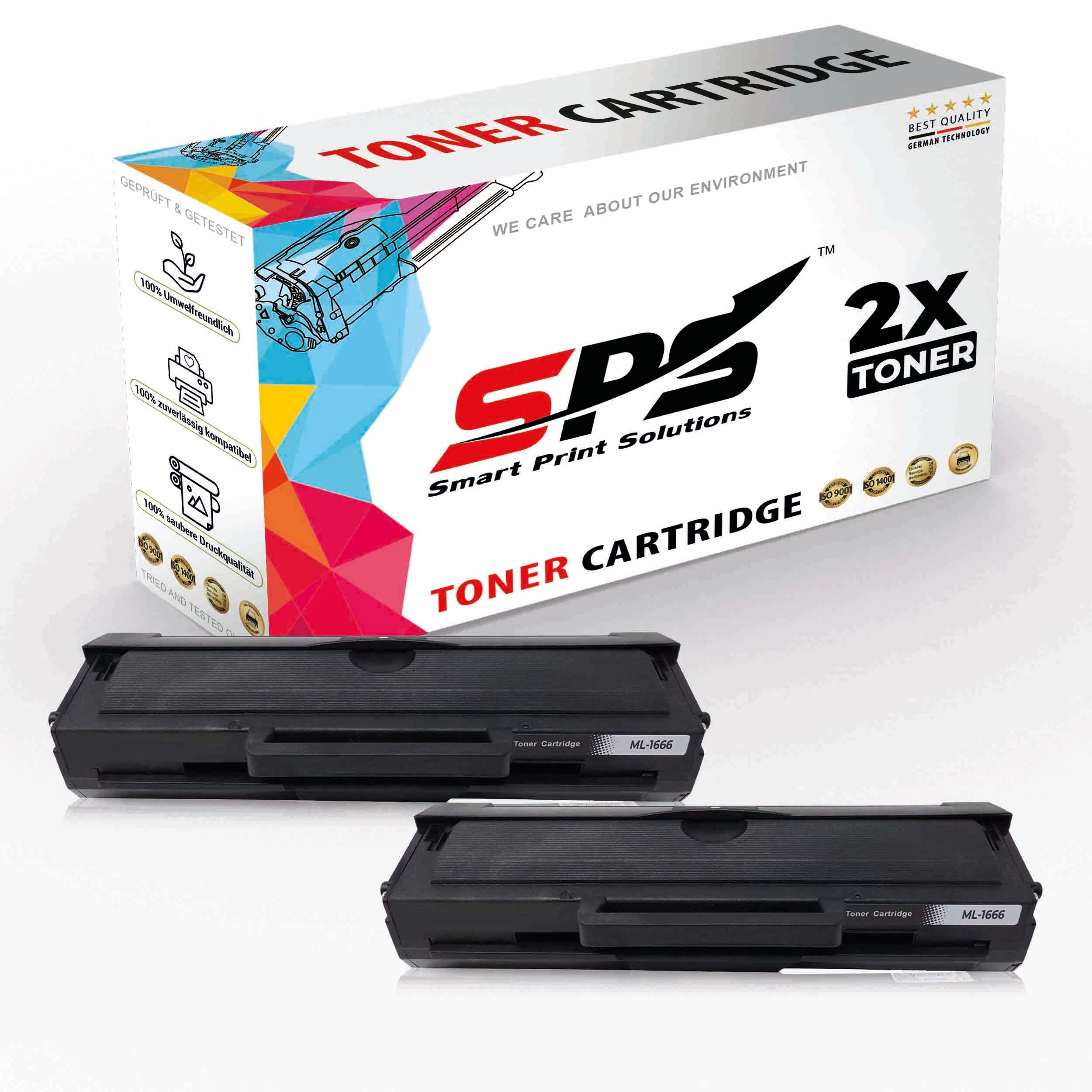 smart print solutions llc ML-1666 - 2x Black Yield Upto 1,500 Pages