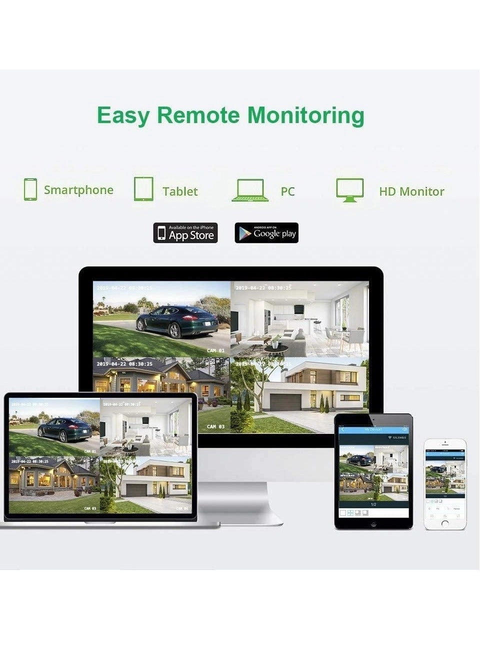 Wireless Security Camera System - 5 4CH 3MP