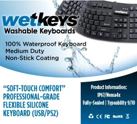 Waterproof "Soft-touch Comfort" Keyboard - Wired