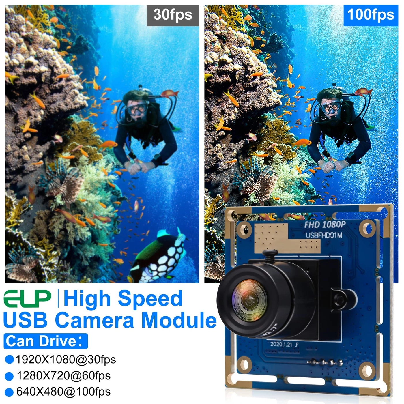 USB Camera Module 1080p 2.1mm