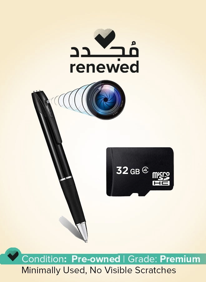 TECHNOVIEW (Renewed) Spy Hidden Camera Pen - 32GB 1080P