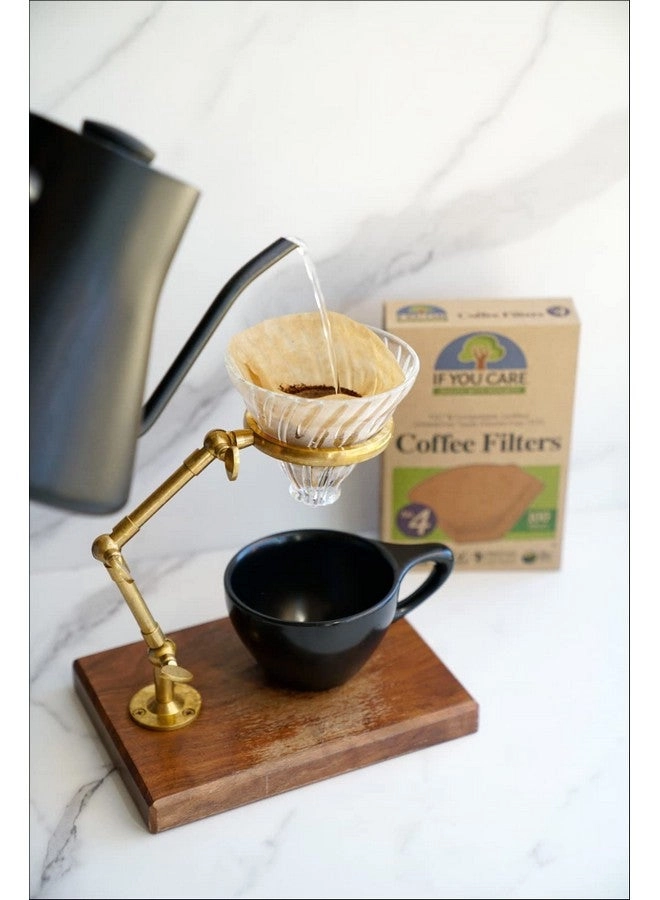 # 4 Cone Shaped Unbleached All Natural Compostable Coffee Filters - 100 Count Chlorine Free