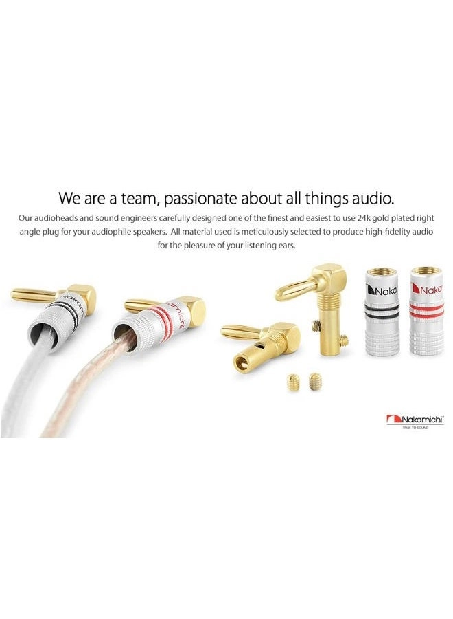 Excel Series - Banana Plug 24k Gold Plated Right Angle