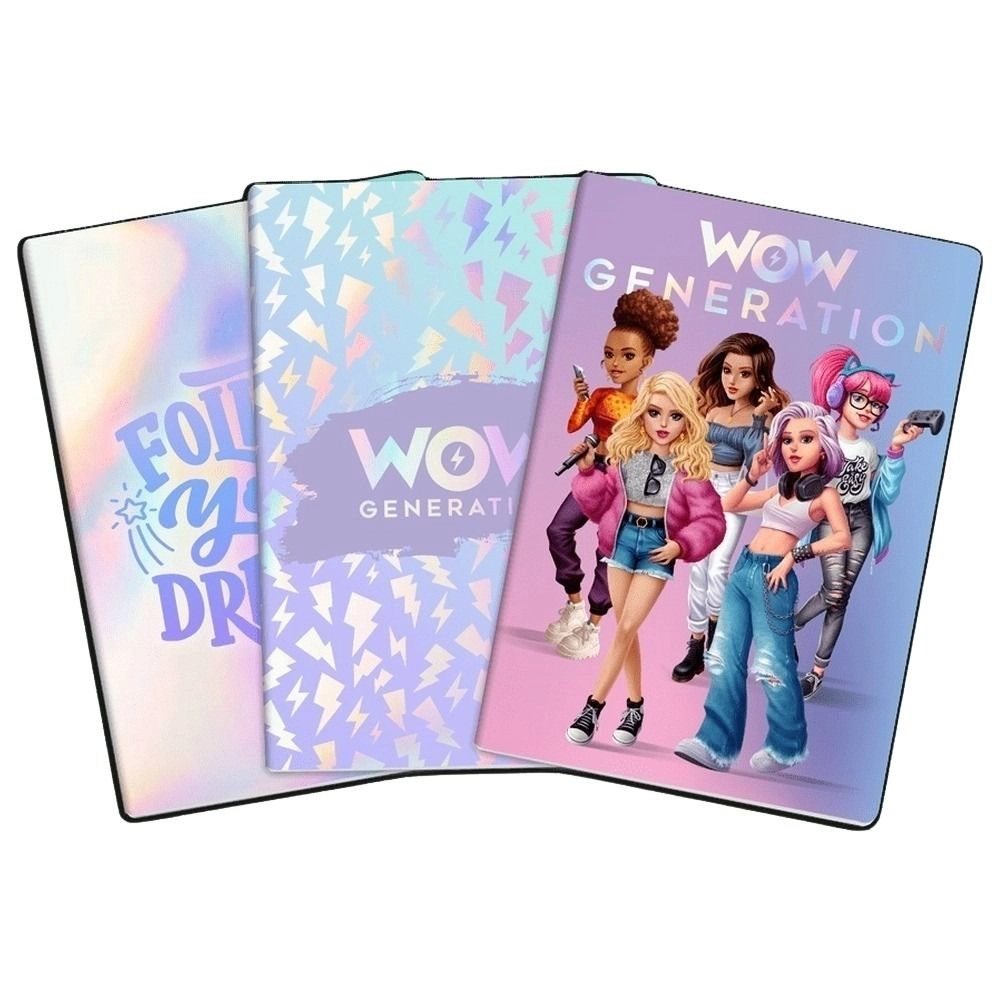 WOW Generation Notebooks A5 Softcover - 80 Sheets Pack of 3