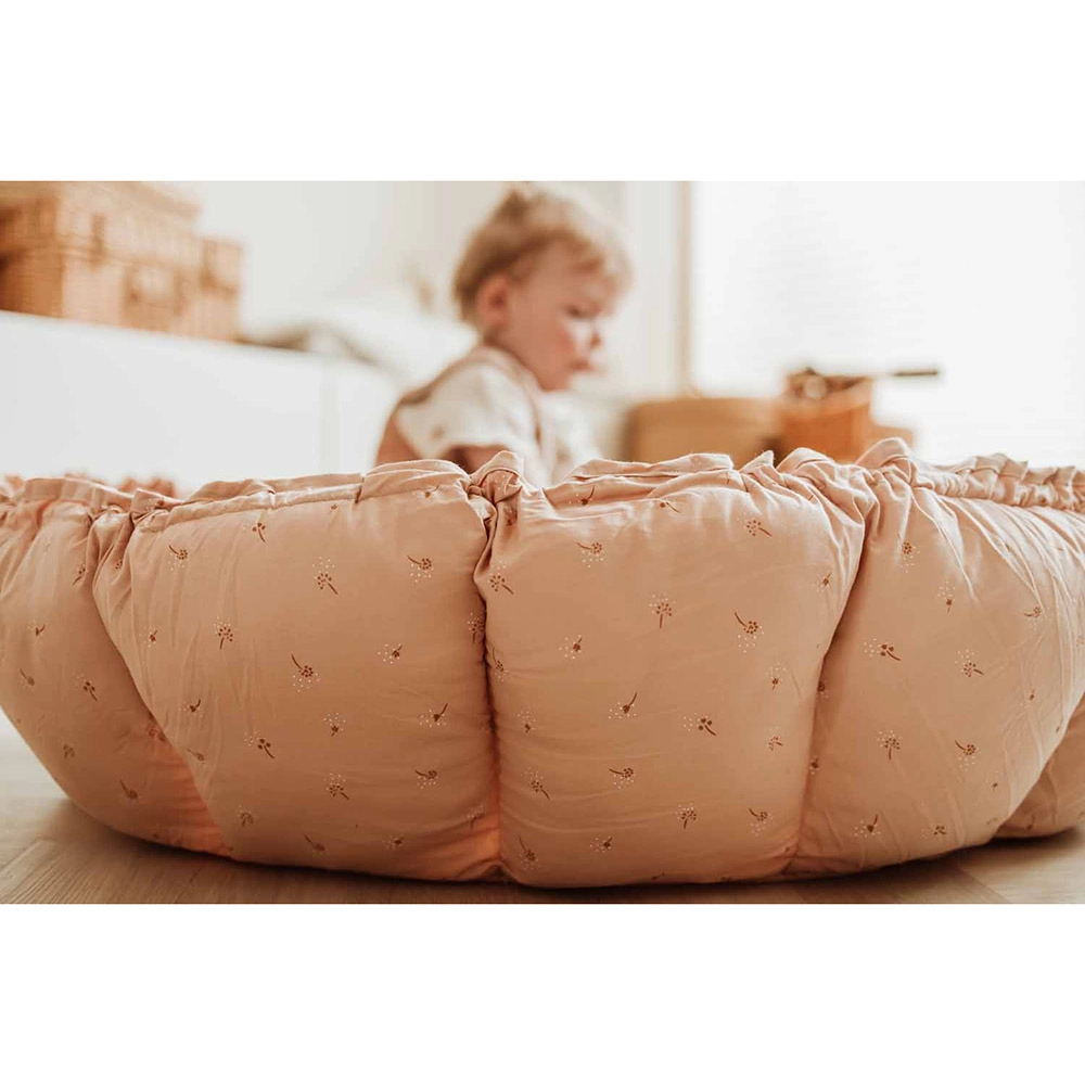 3-In-1 Stripes Bloom Organic Babymat - Ecru/Brown 0 month