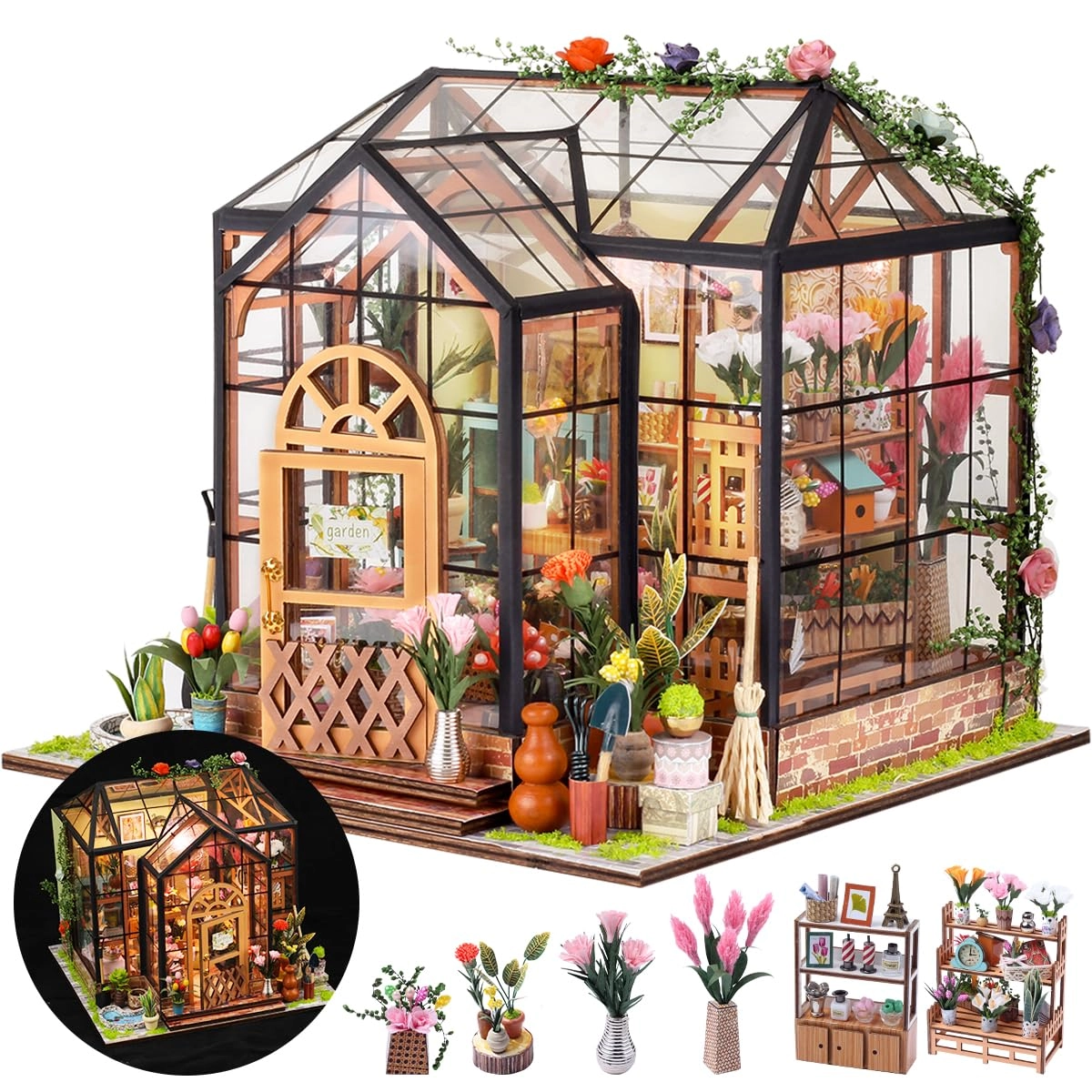 PATPAT DIY Miniature House Kit - Jenny Greenhouse