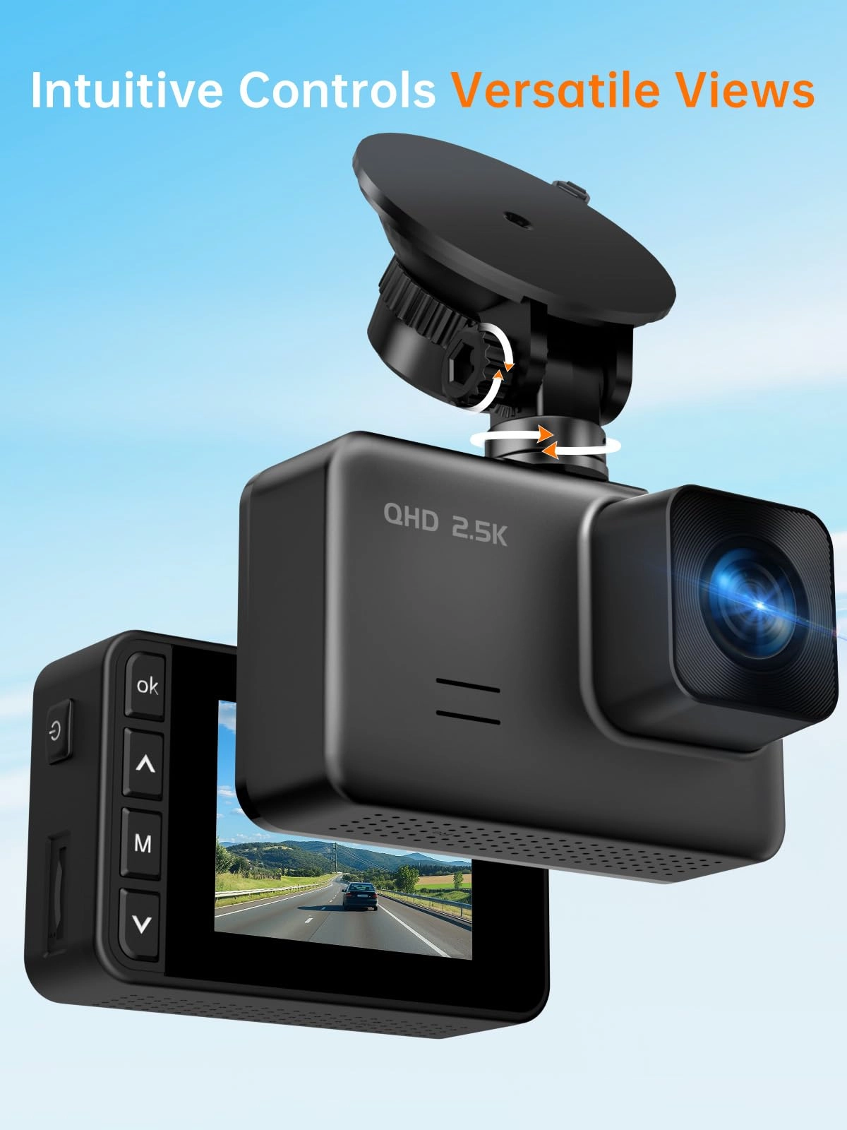 Dash Cam - 2.5K+1080P