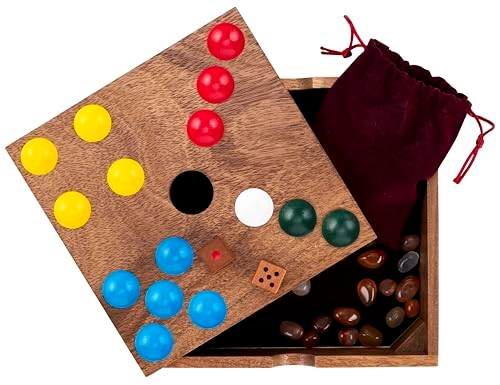 The Pig Hole/Stones - Walnut Wood Box 60 Semi-Precious Stones