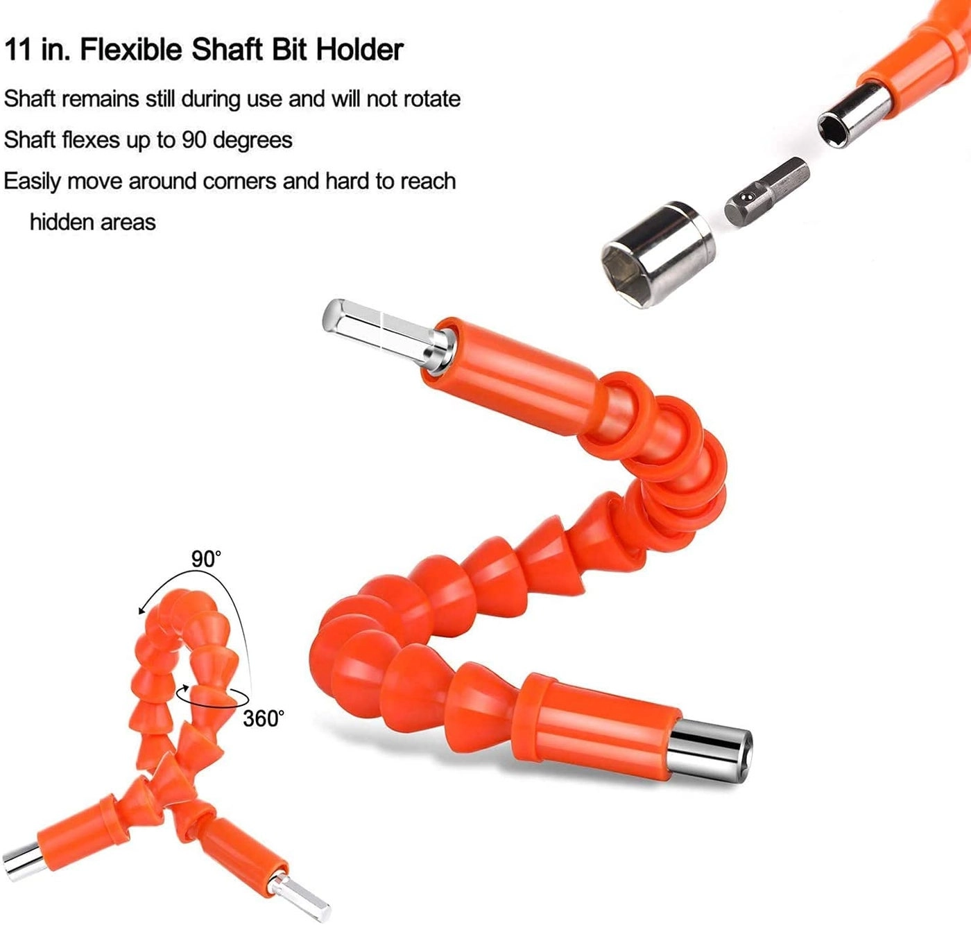 Flexible Shaft Drill Bit Extension Kit - Flexible Soft Shaft 22 Pieces