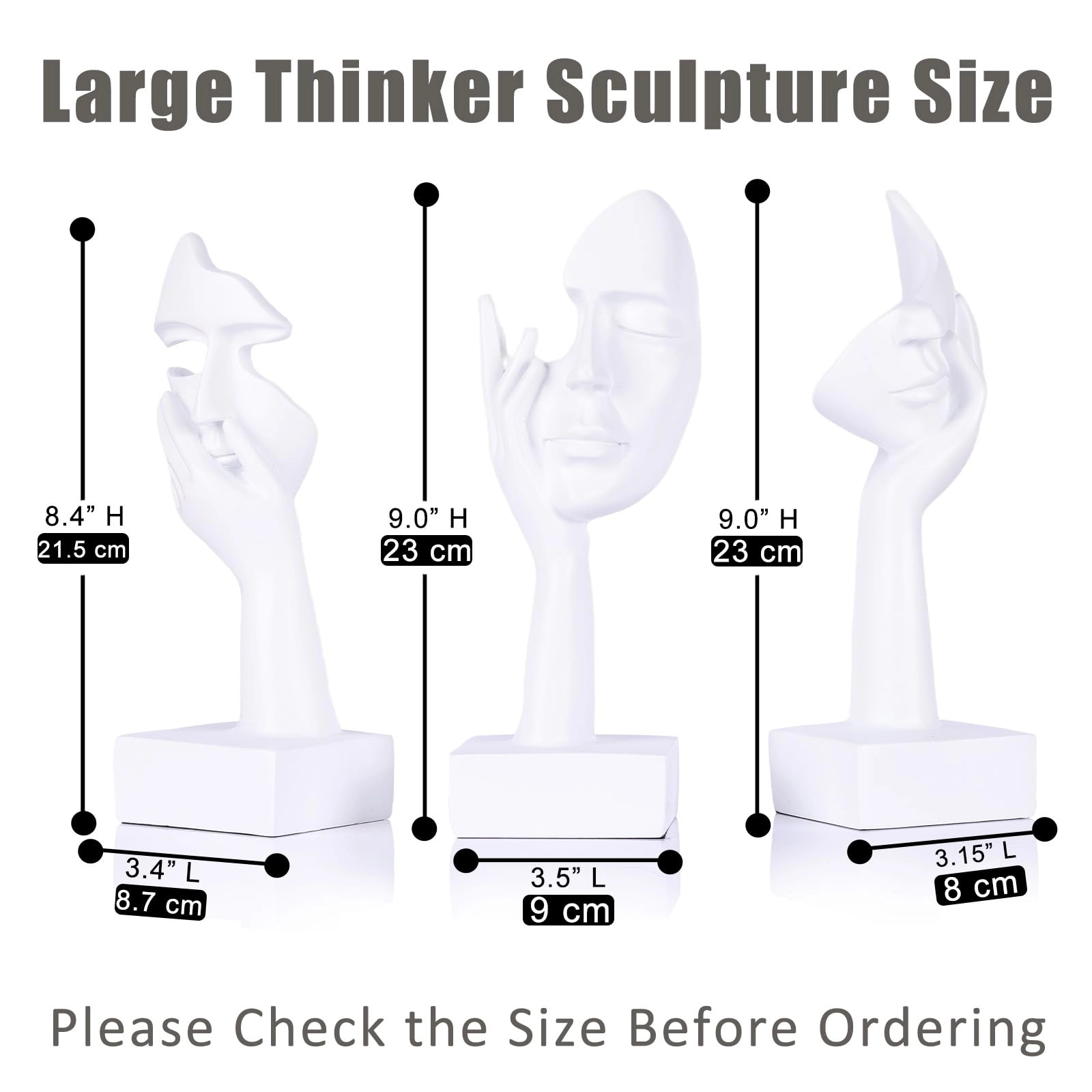 Thinker Statue - Plastic, Resin