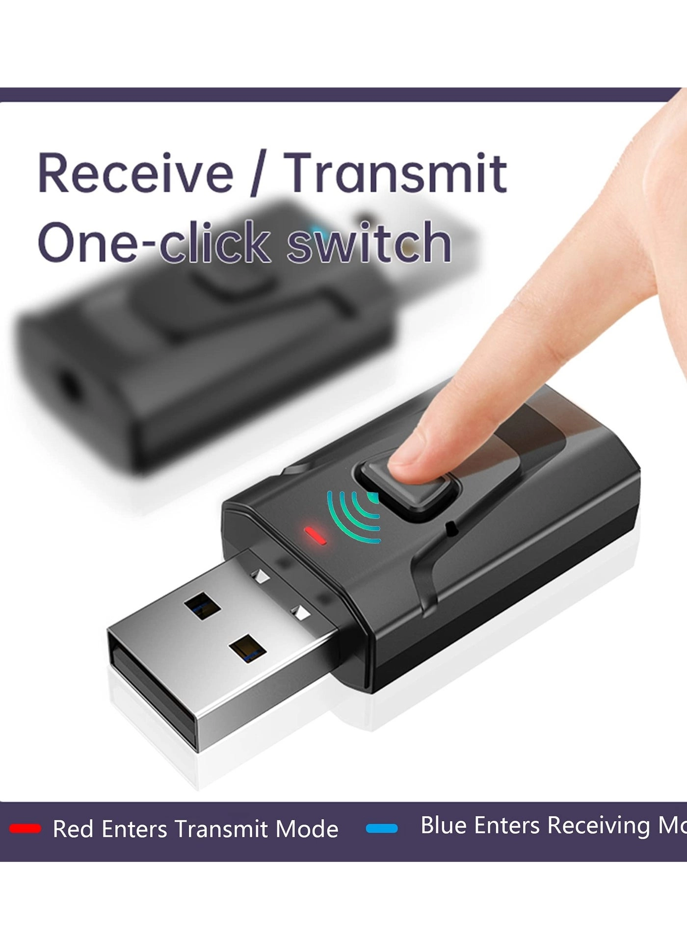 Bluetooth Transmitter and Receiver - Bluetooth 5.0 USB Battery