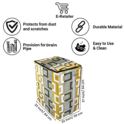 PVC Waterproof Front Load Washing Machine Cover - 5KG to 7.5KG Blue