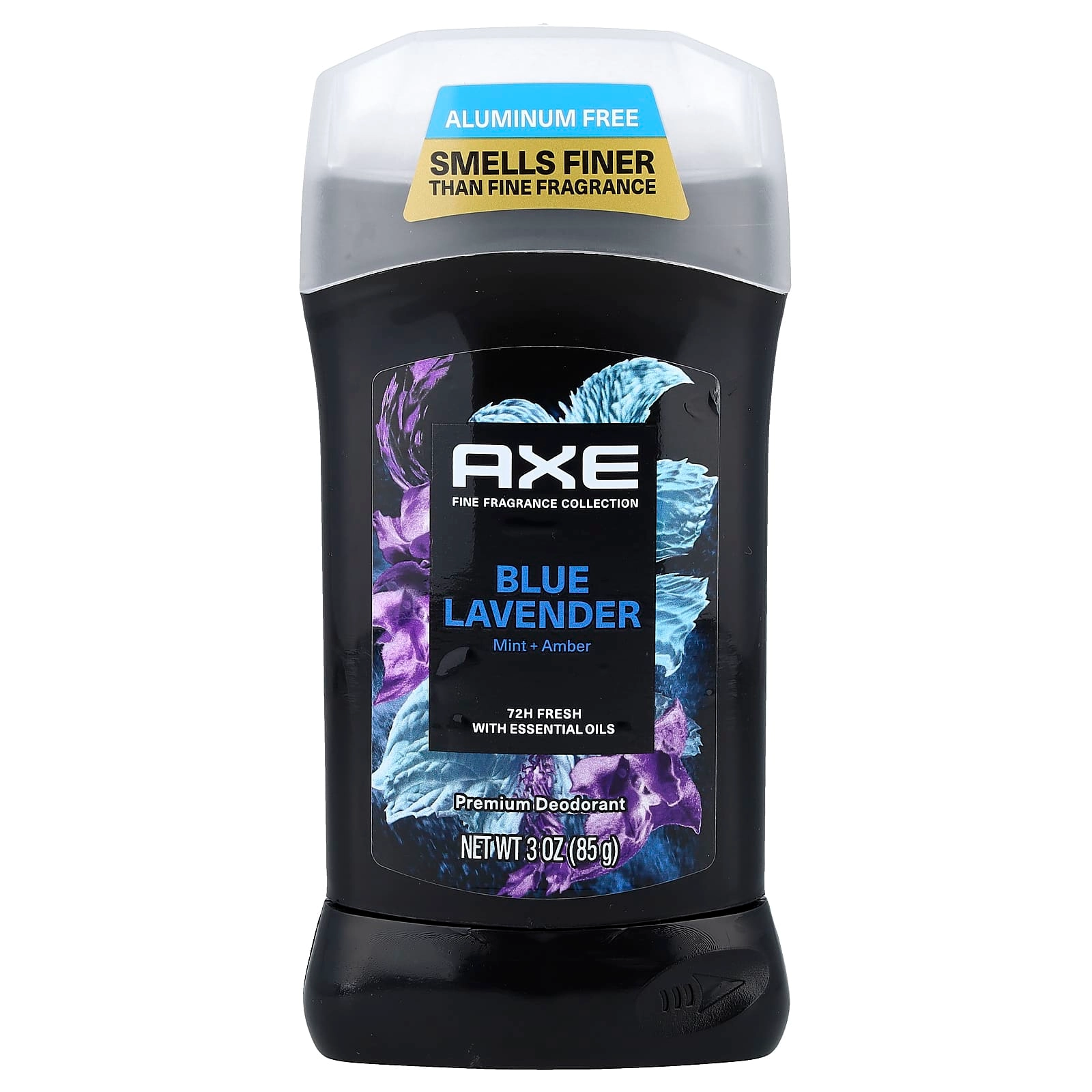 Fine Fragrance Collection Deodorant Stick - Blue Lavender With Mint + Amber Essential Oils 85 gram