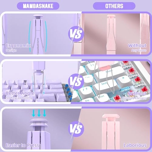 2-in-1 Keycap Switch Puller - 304 Stainless Steel Blue