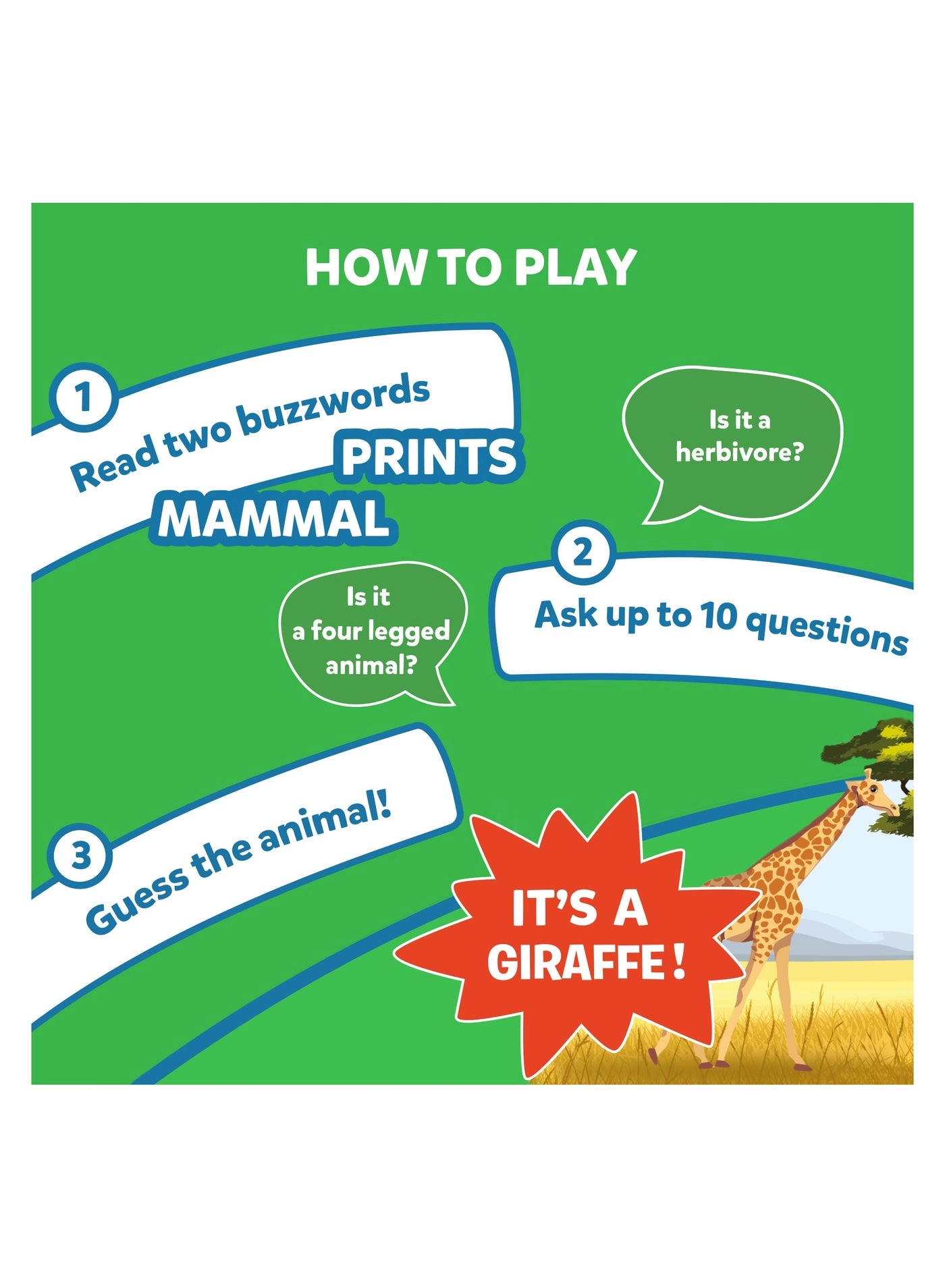 Guess in 10 Picture Clues - Card Game Animals