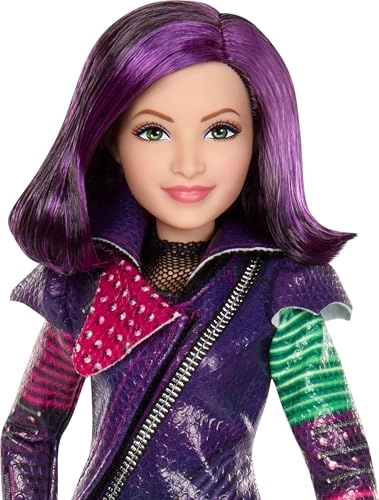 Mal Fashion Doll - Plastic Purple Hair Isle of the Lost Tenth Anniversary Ages 4+