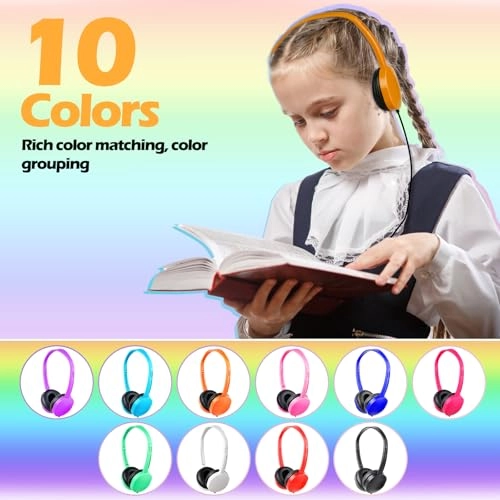 Classroom Kids Headphones Wired Headphone 20 Pack
