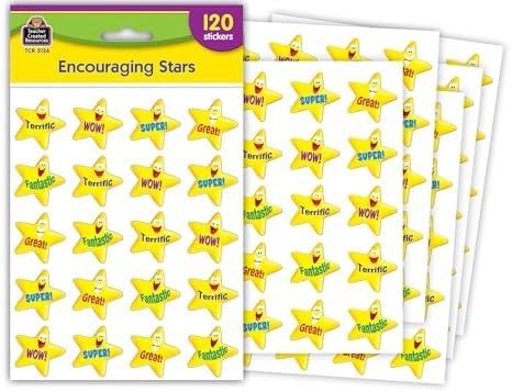 Teacher Created Resources Encouraging Stars Sticker Book 120 pcs