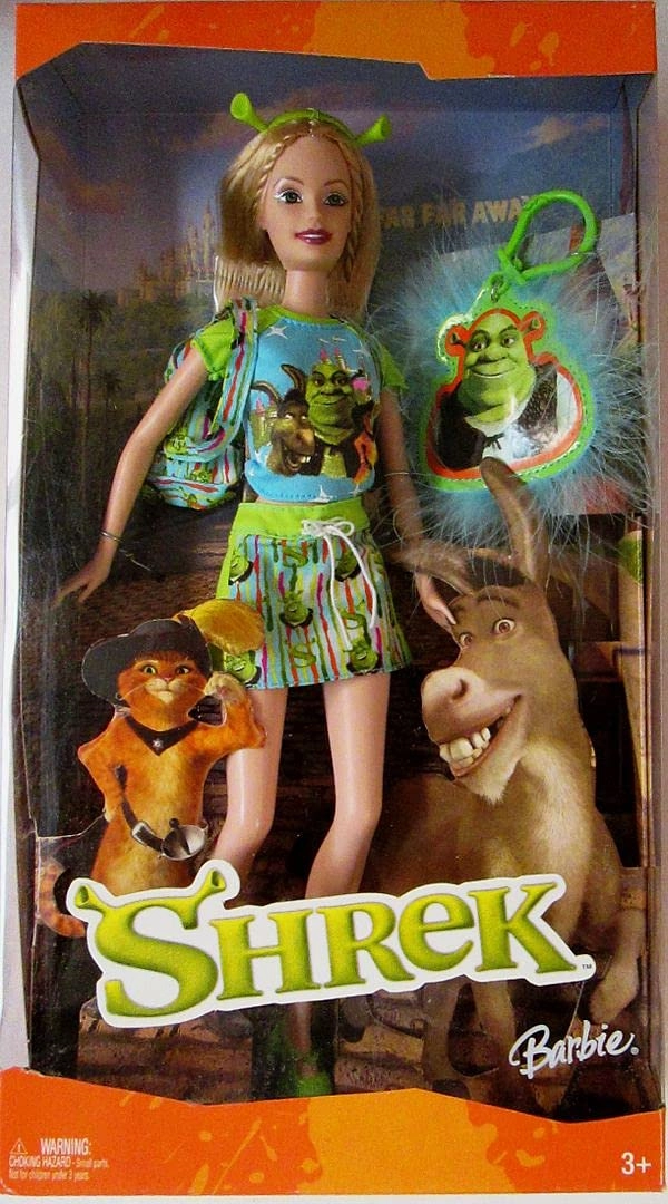 Mattel Barbie Loves Shrek - 11 1/2" Shrek keyfob
