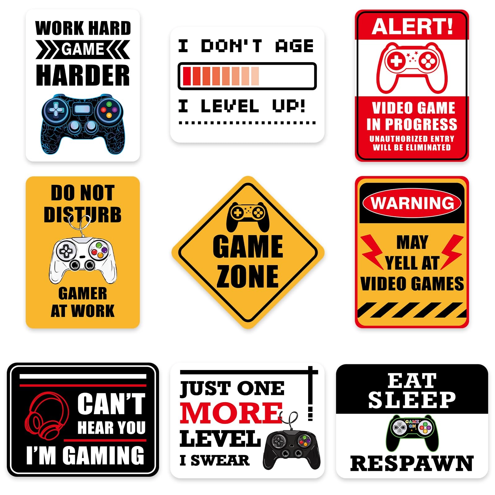 Wernnsai WR-Game Signs-C001-US - 9 piece(s) Video Game