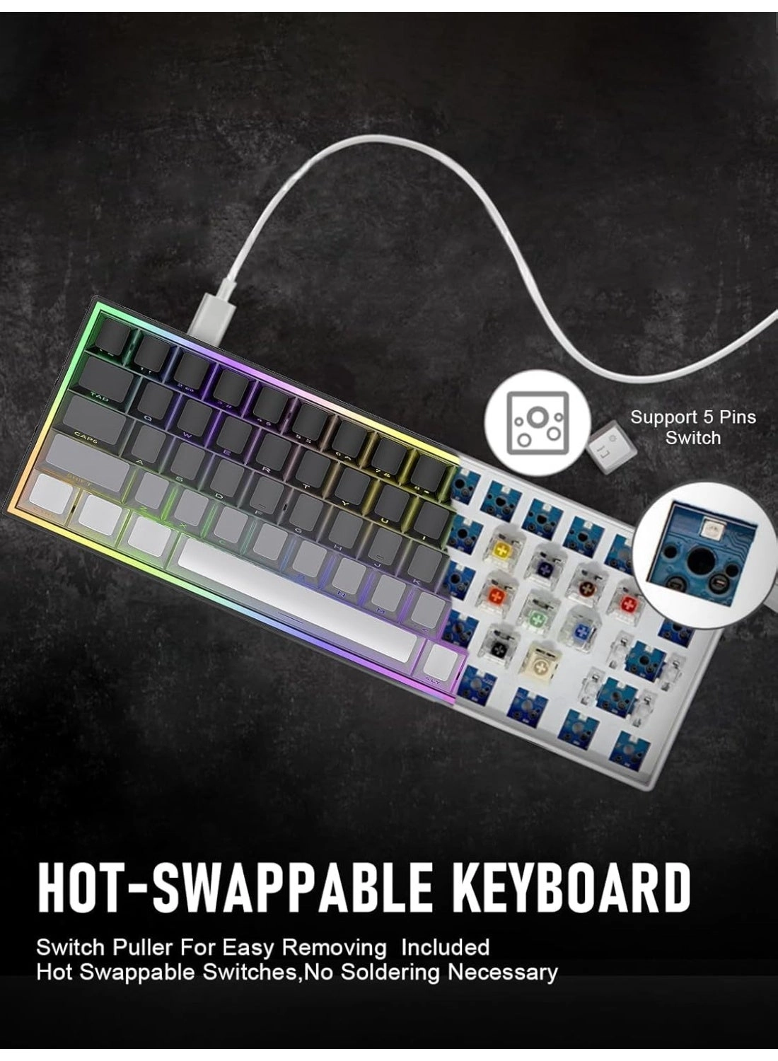 68-Key Mechanical Keyboard - Wired