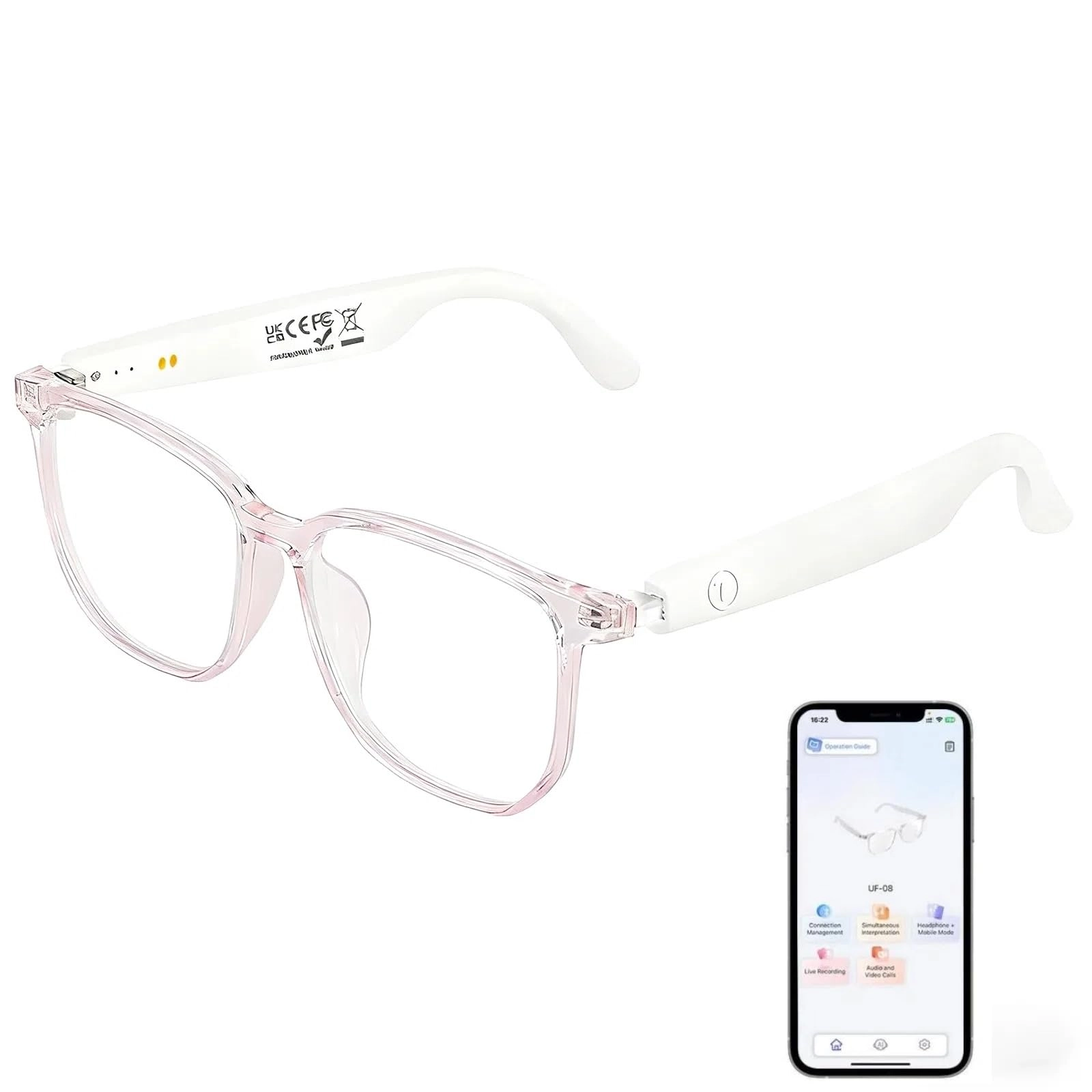 Smart Glasses - Auto Power On/Off Bluetooth UV400/Blue Light Protection