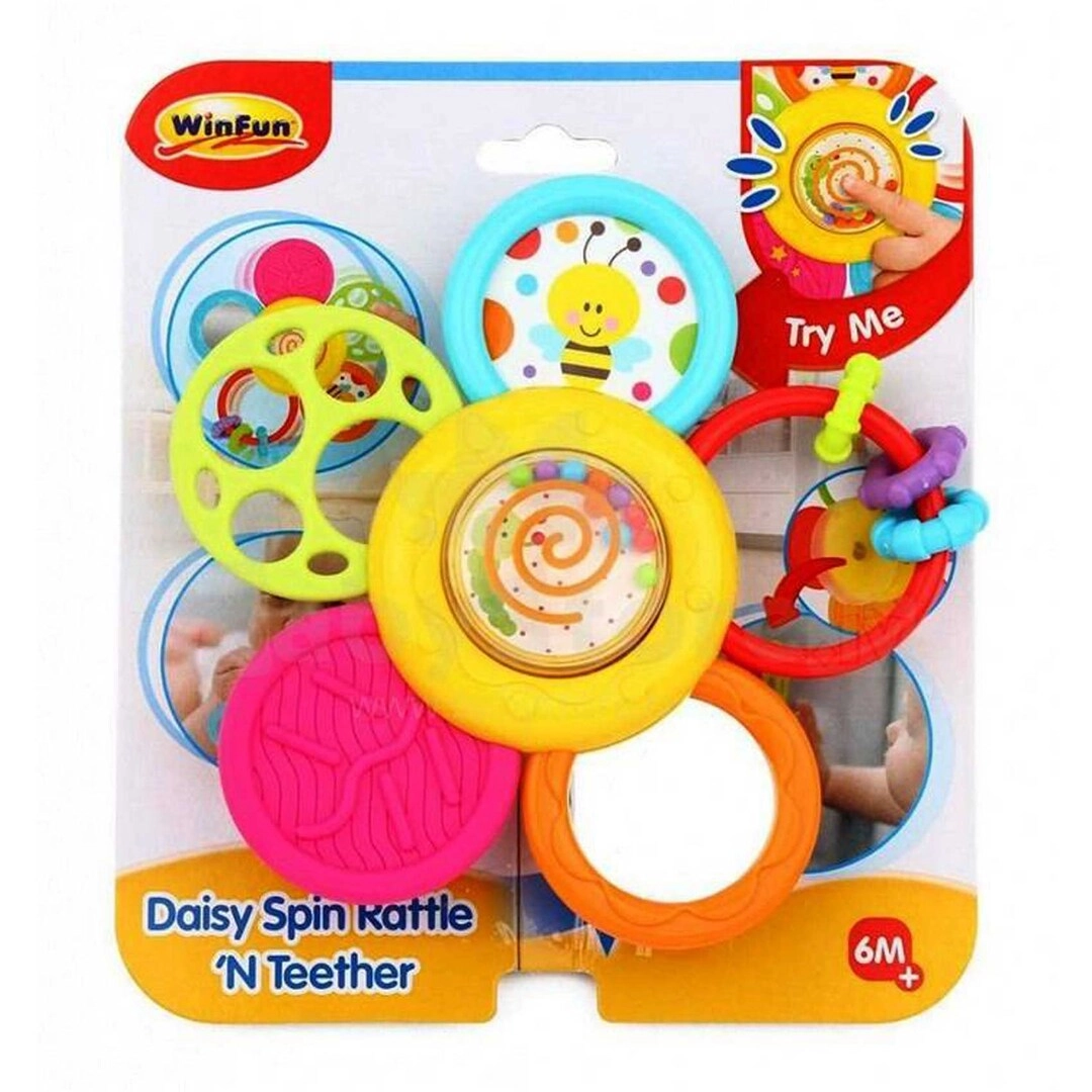 Spinning Daisy Rattle 'N Teether - 6 M+