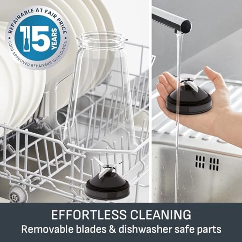 Blendforce II Blender - 4 Removable Stainless Steel Blades 2 Speeds + Pulse