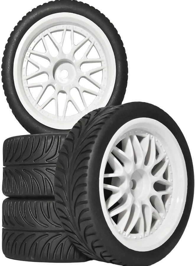 fraizoe rc OD 2.55" On Road Rubber Tires Plastic Wheel Rims - 1/10