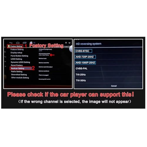 Rear View Camera - Night Vision 4PIN 480P 1080P