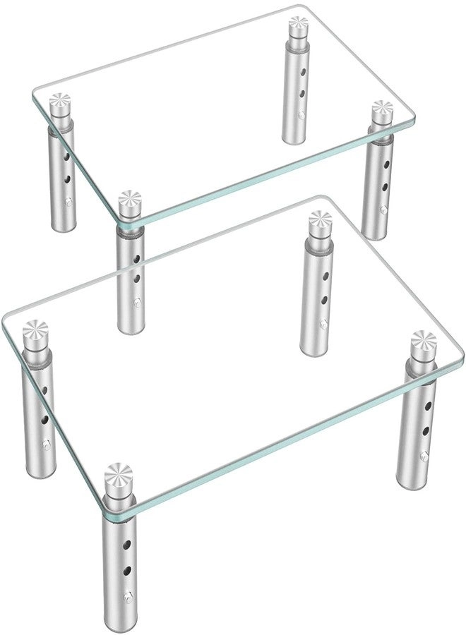 Monitor Stand Riser - 2 Pack Tempered Glass