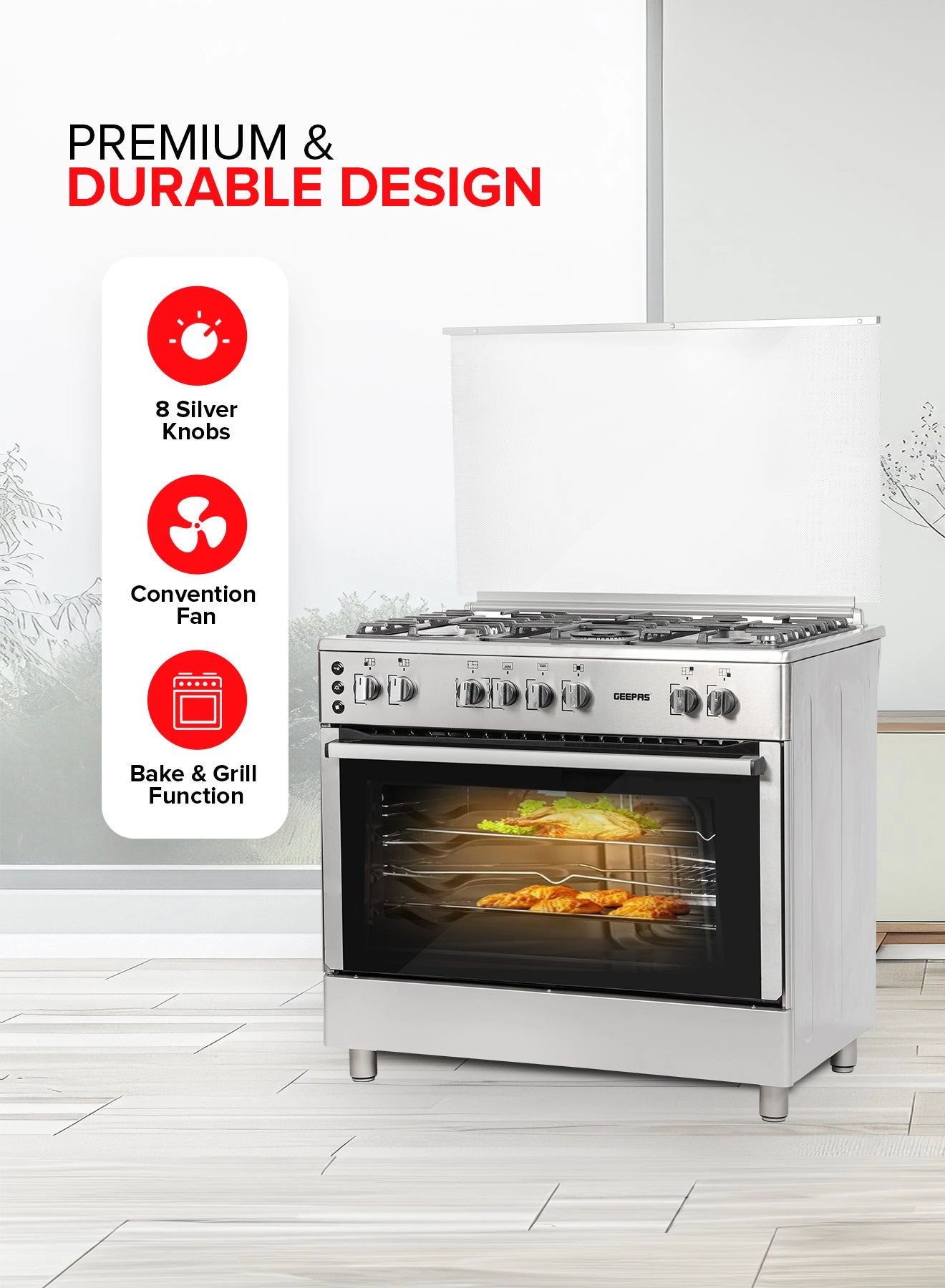 GCR9077FTCST GAS Cooker