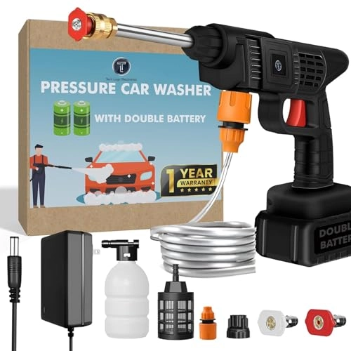 AAOVEFOX High Pressure Multipurpose Washer - Double Battery 48V 5M Hose