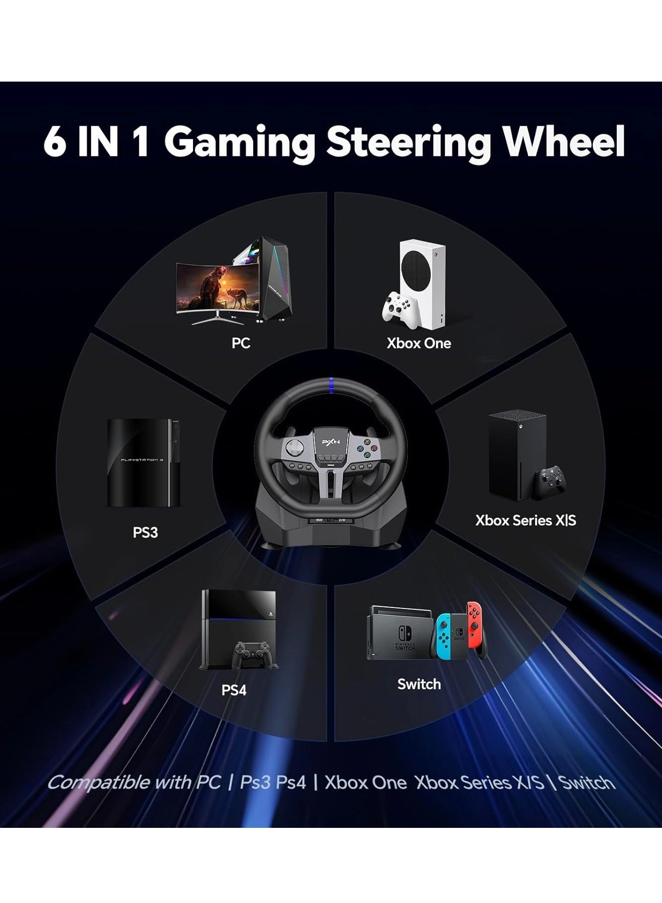 V9 Gen 2 Racing Wheel & Pedals - PC/Xbox/PS4/Switch