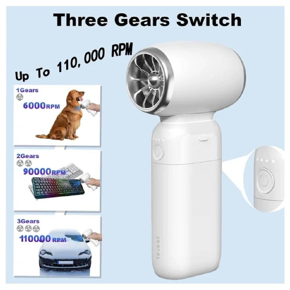 Handheld Turbo Fan - 11000 RMP USB Rechargeable Portable