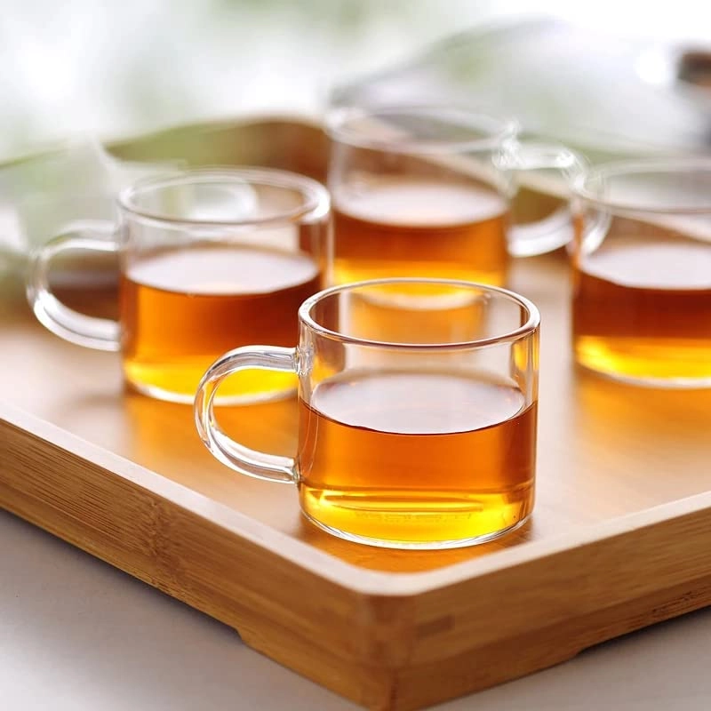 Simple Glass Tea and Coffee Cup - 2 pcs - 210 ml