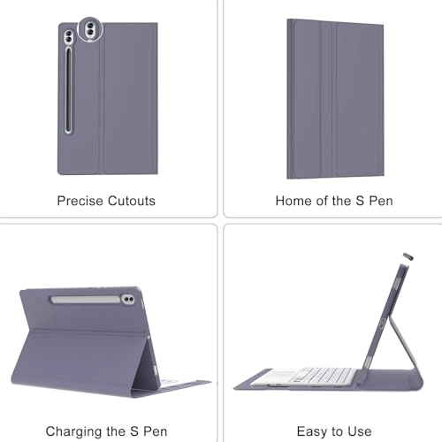 Keyboard Case with S Pen Holder for Galaxy Tab S10 Ultra 14.6-inch (2024)