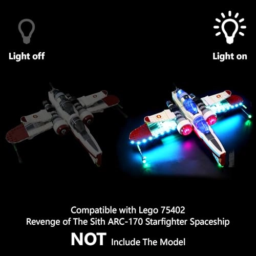LED Light Kit for ARC-170 Starfighter 75402 - USB Battery Box