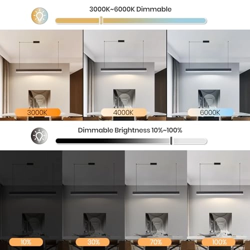 Modern LED Strip Chandelier - up to 100cm