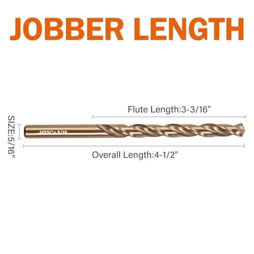 Cobalt Drill Bits - M35 High Speed Steel 13pcs 516 Inch