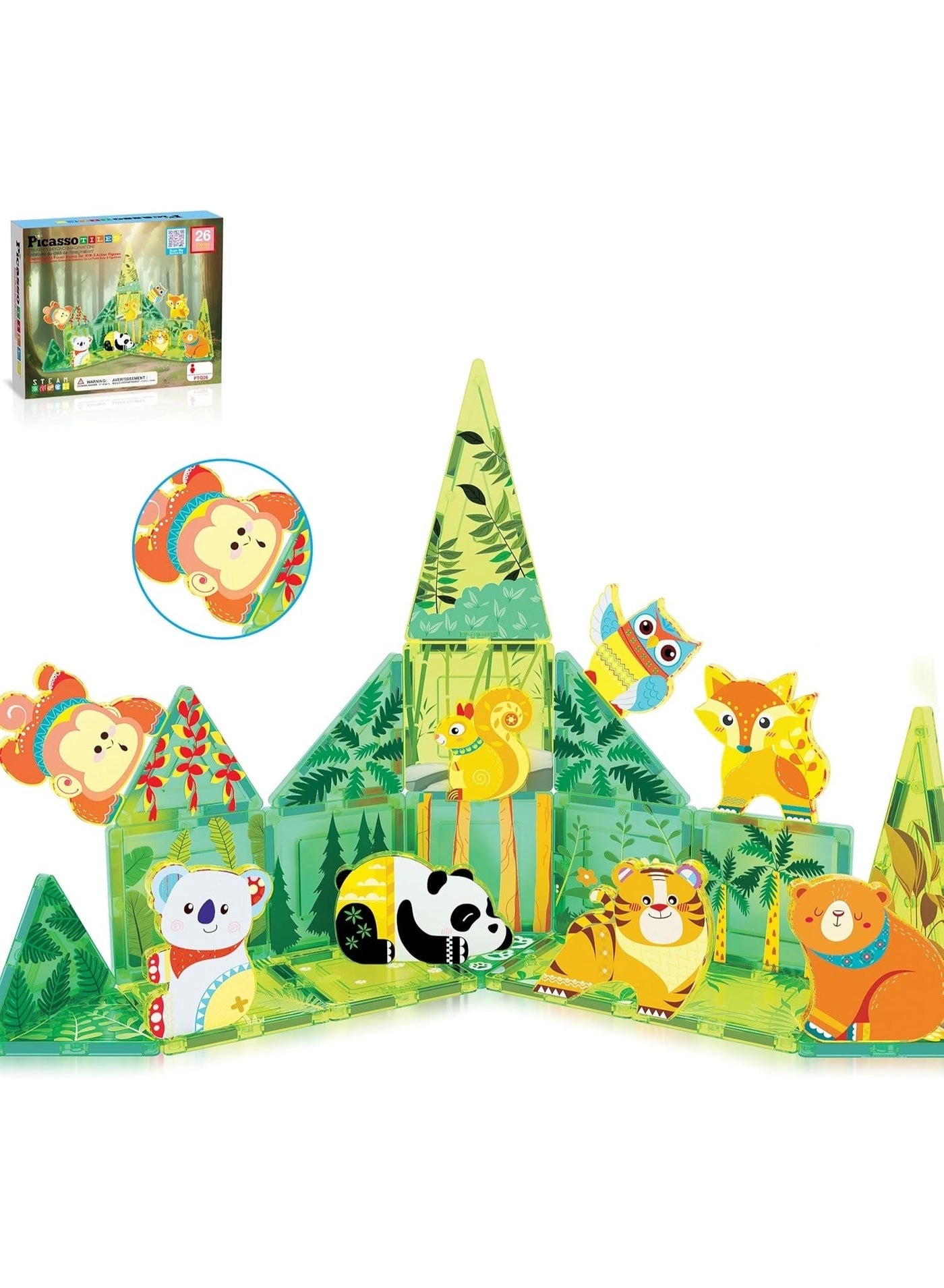 Magnetic Tiles Forest Animal - 26 pcs